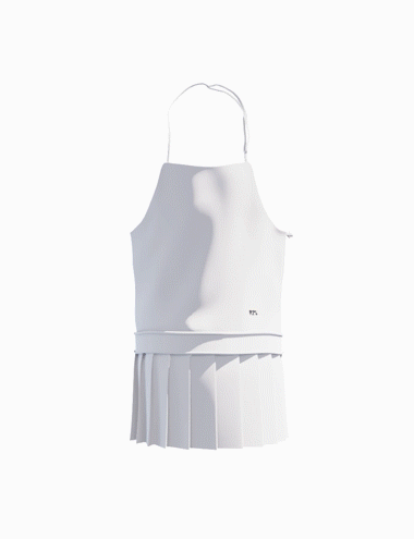 92% PLEATED SKIRT APRON