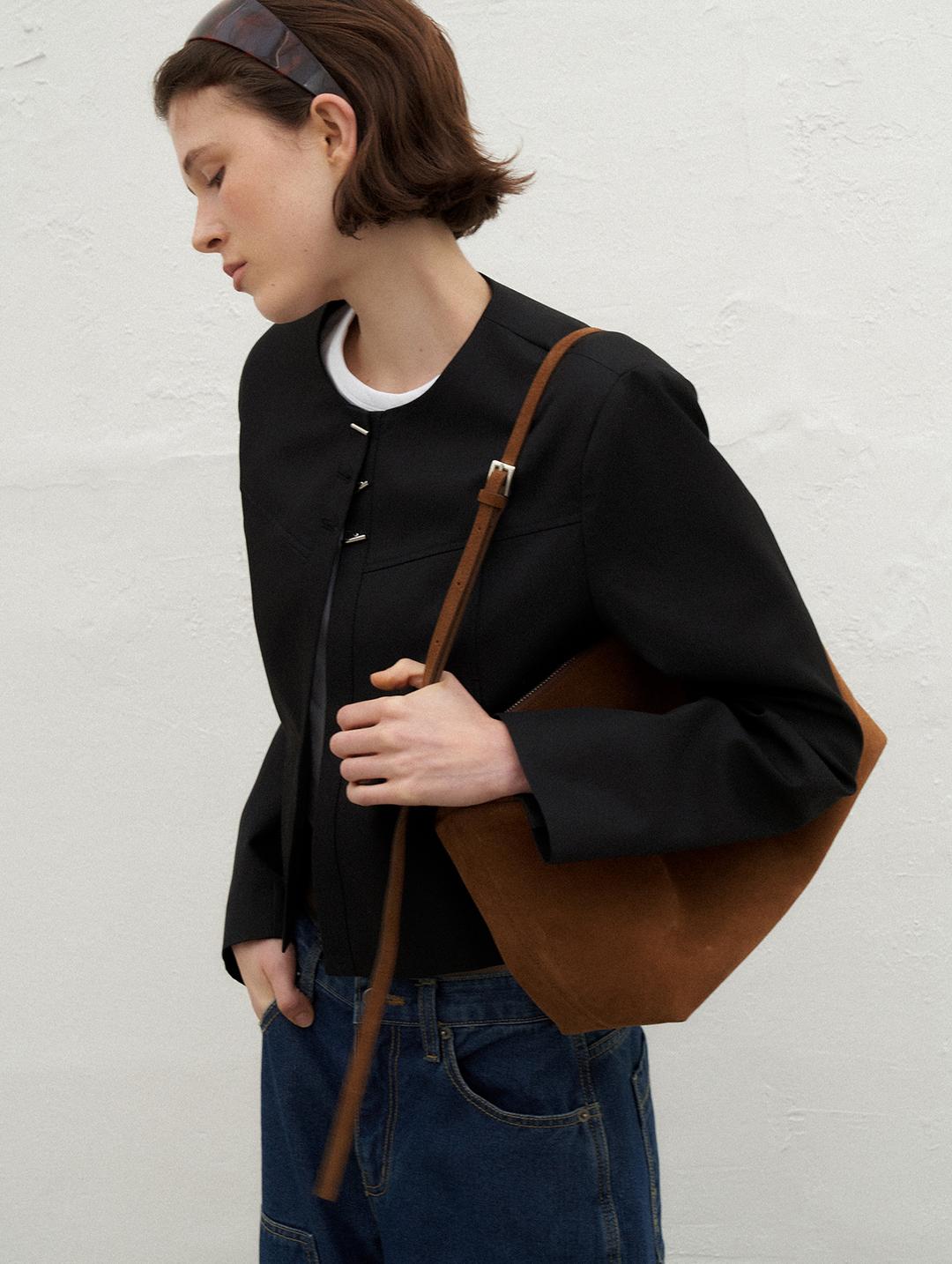 SEPTEMBER CROPPED JACKET - BLACK