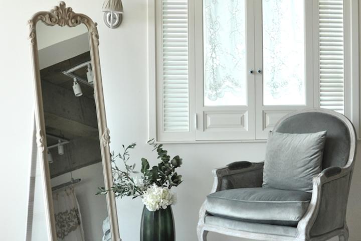 엔틱 토프 전신거울 (PU213)