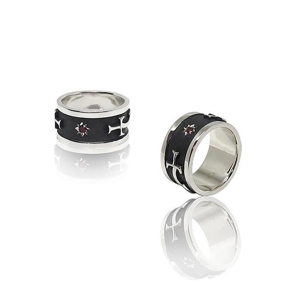 세트 가넷 칼 유화 반지