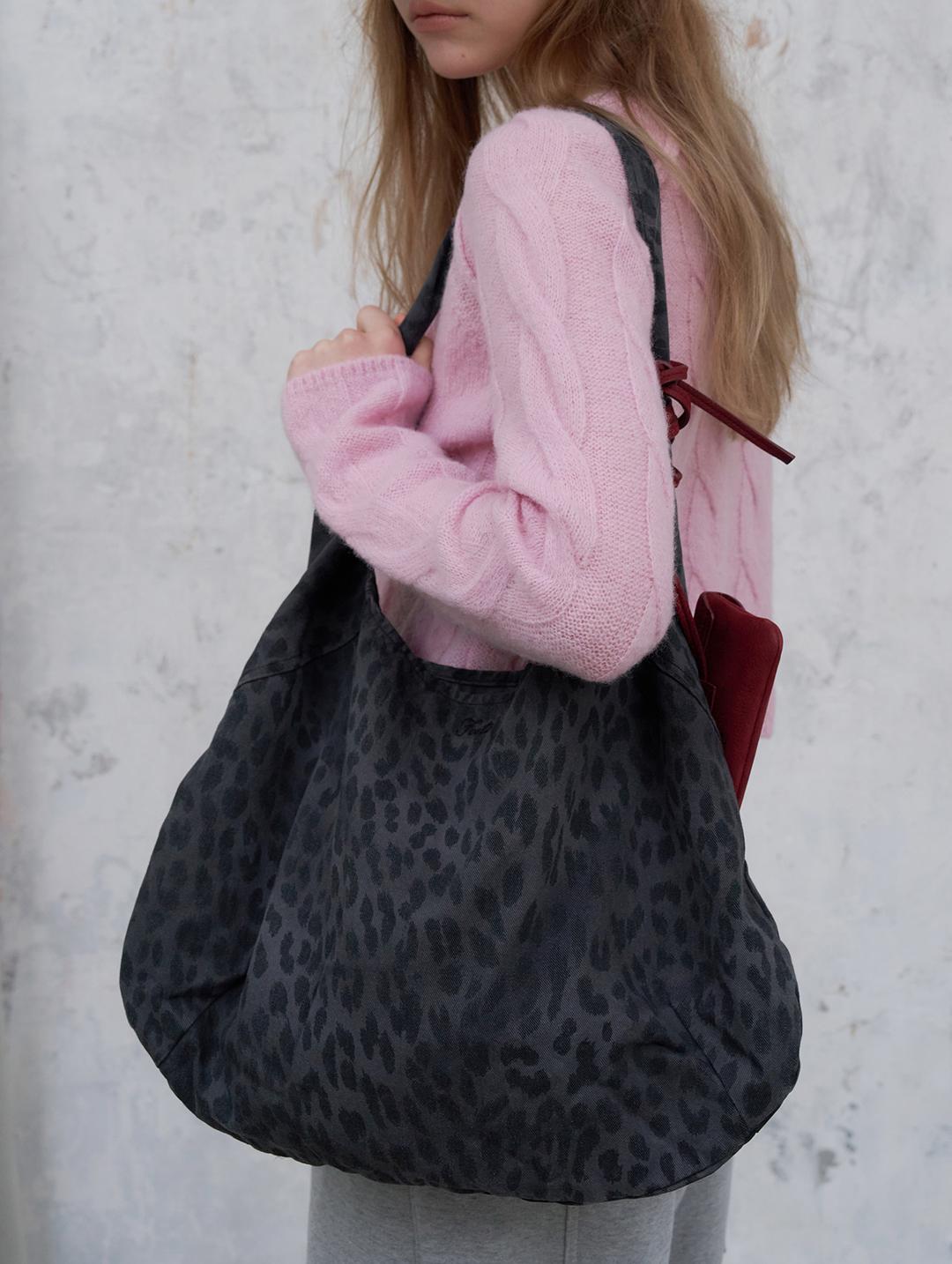 [25th] Leopard eco bag - charcoal
