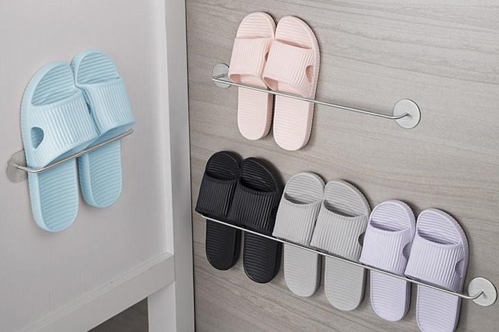 벽부착형 심플 실내화정리대 1인용 2인용 수건걸이