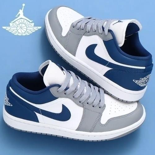[ 소량 재입고 세일!!] 나이키 조던 1 로우 화이트 그레이 블루 NIKE DC0774-042