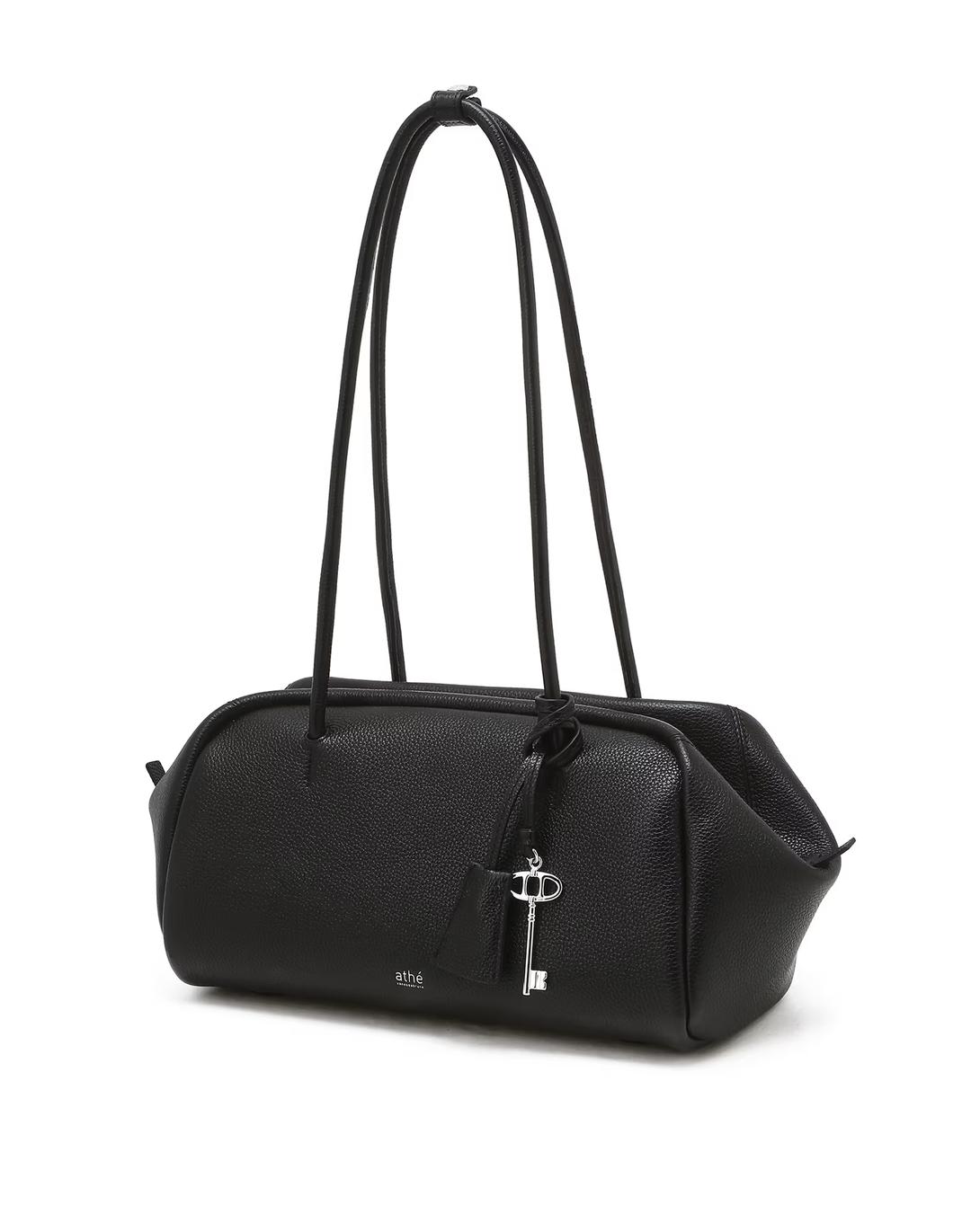 [BALLON] 블랙 레더 발롱 숄더백