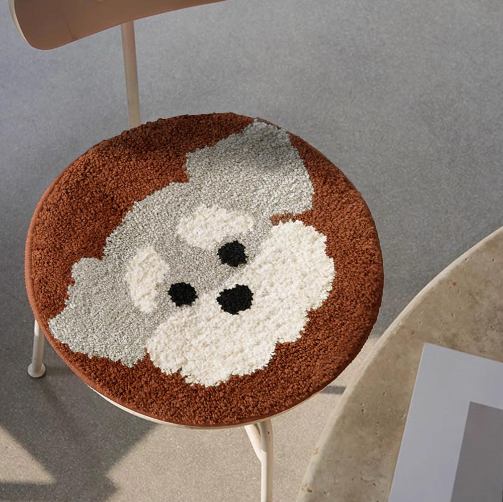 논슬립 1인방석 귀여운 강아지 원형 의자방석 세트 40cm