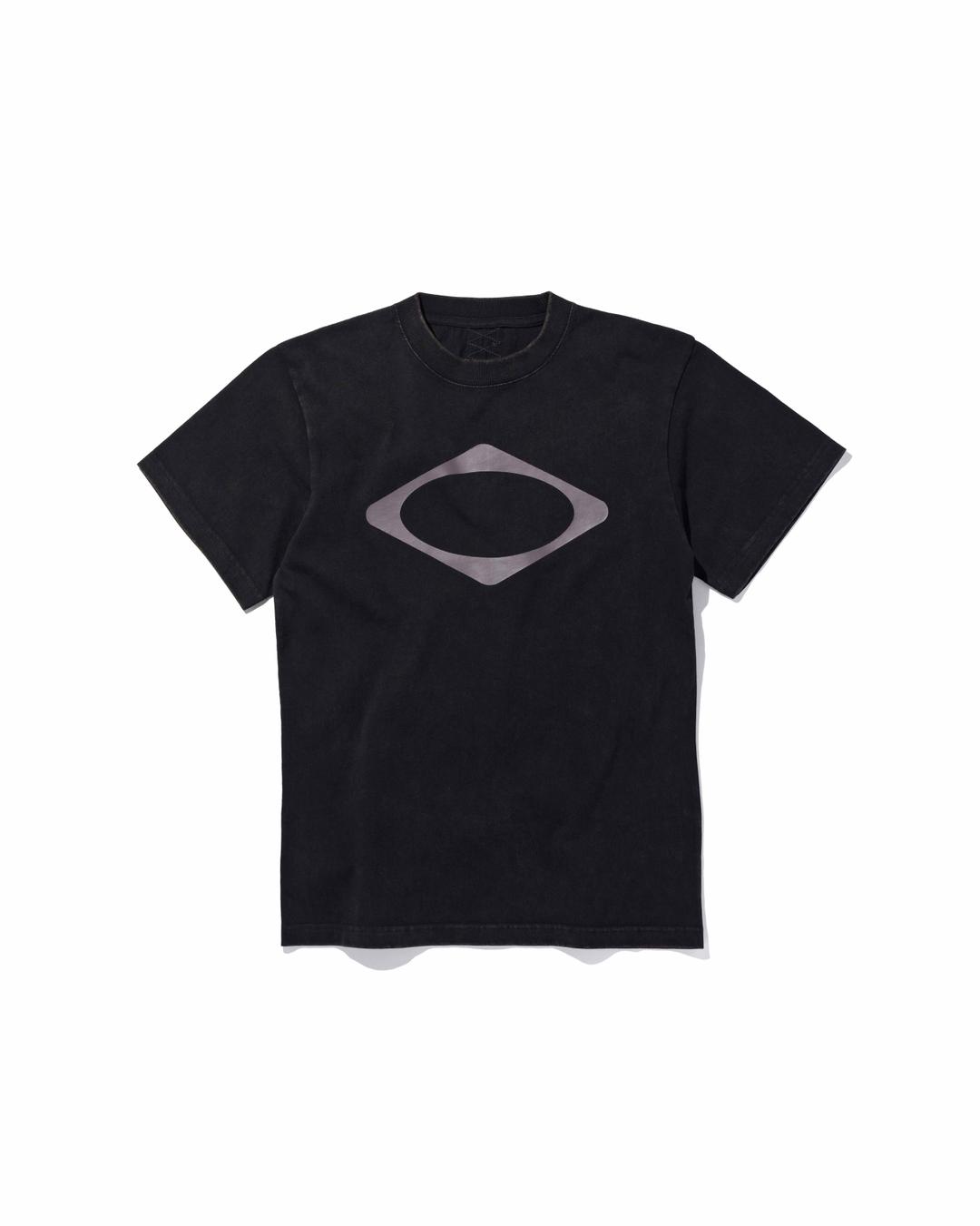 RHOMBUS WASHED BASIC T-SHIRT_WASHED BLACK