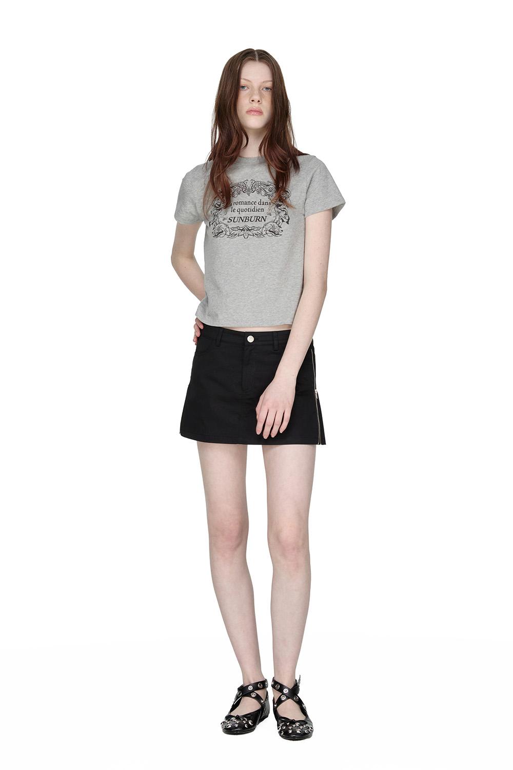 La Romance Graphic T-shirt, MELANGE GRAY