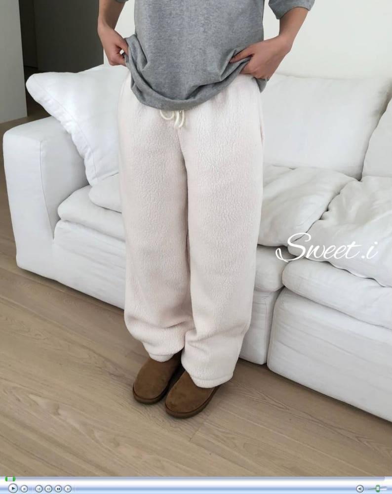 [당일] Founders 파운더스 헤일리 와이드 플리스 팬츠  3col  겨울 스윗아이