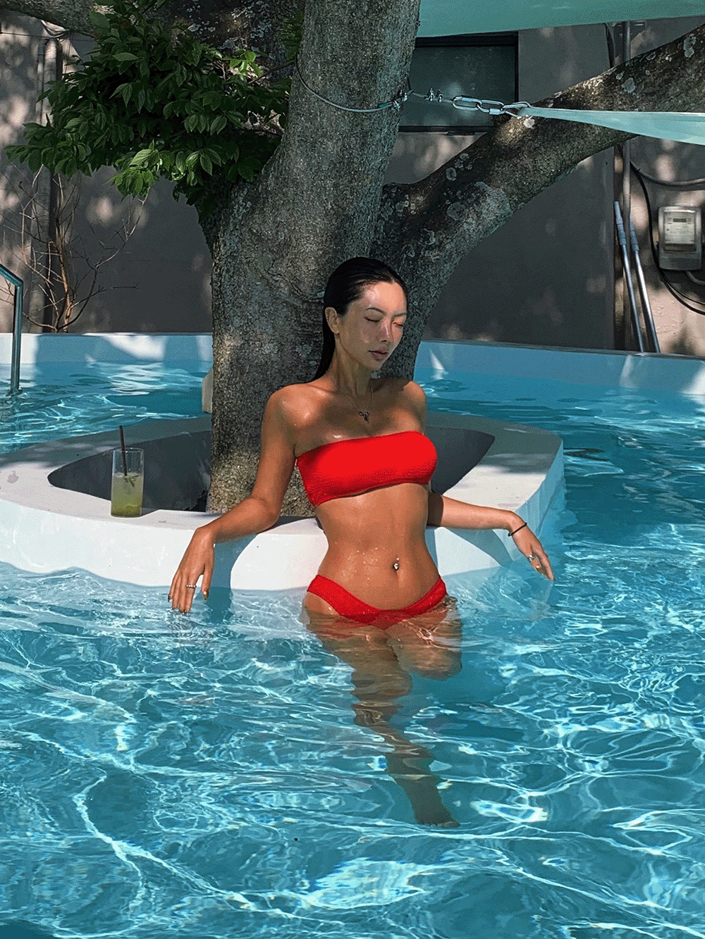 스모크 튜브탑 비키니