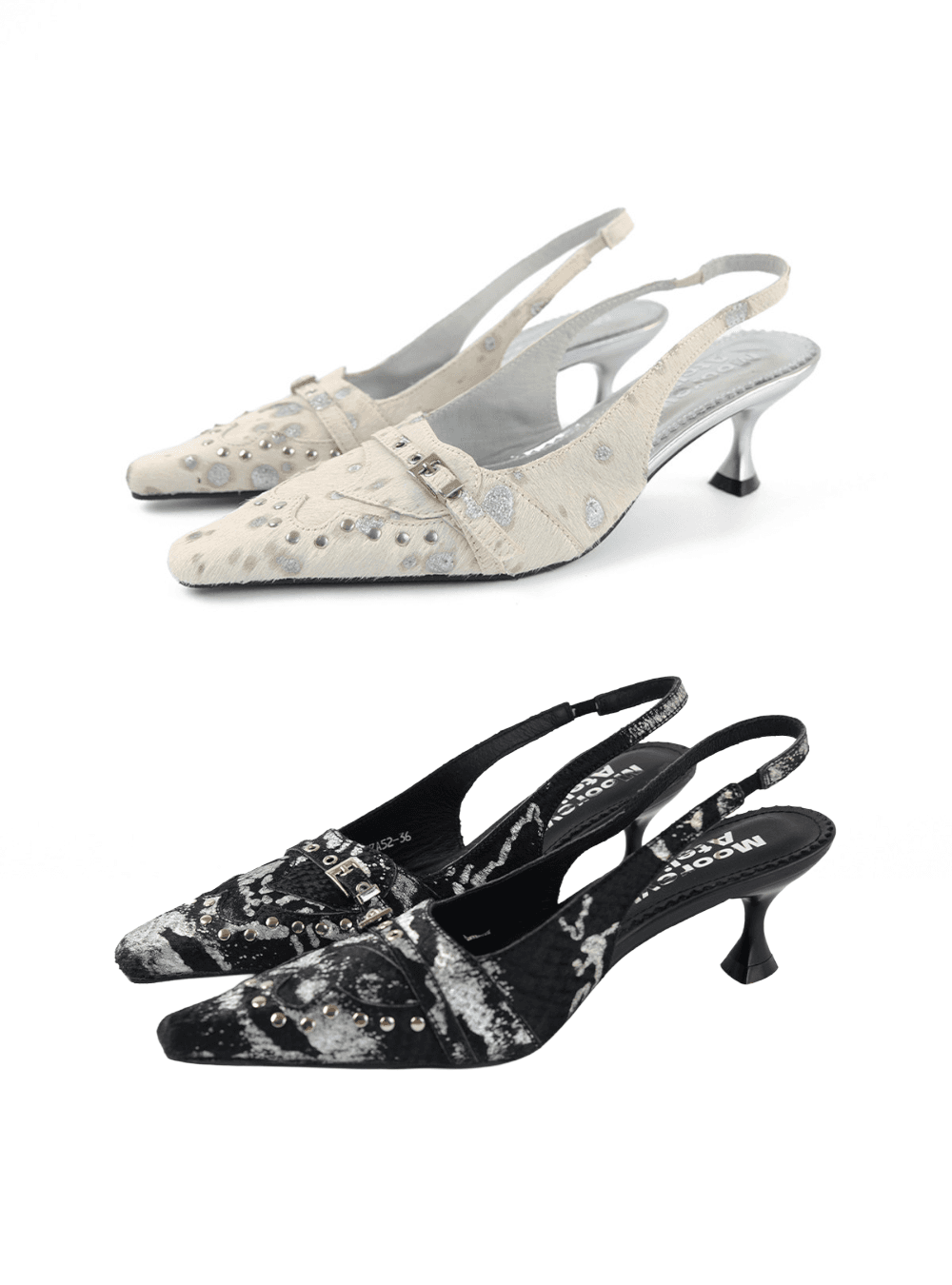 Willll Pattern Pony Hair Stud Heel (2color)