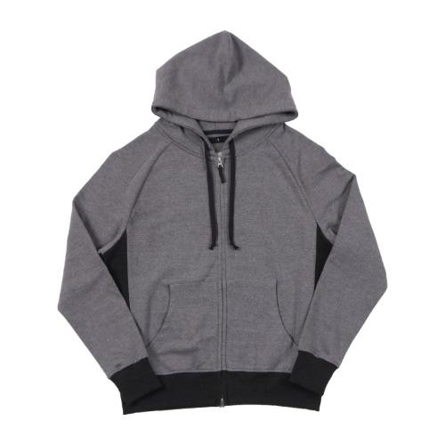 COLORING RAGLAN HOODIE ZIP UP (GRAY/CHARCOAL)