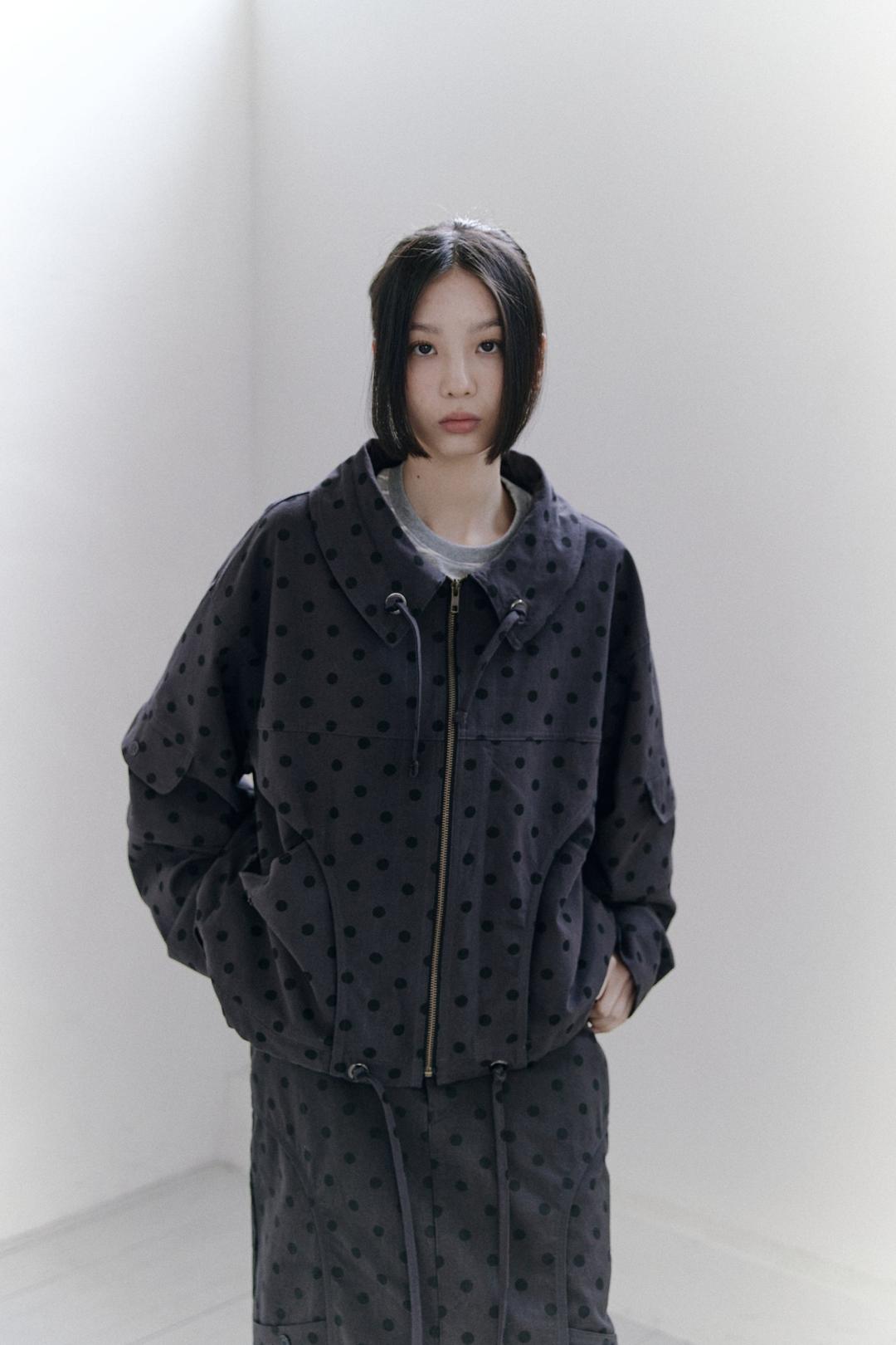 DOT PATTERN JACKET / BLACK