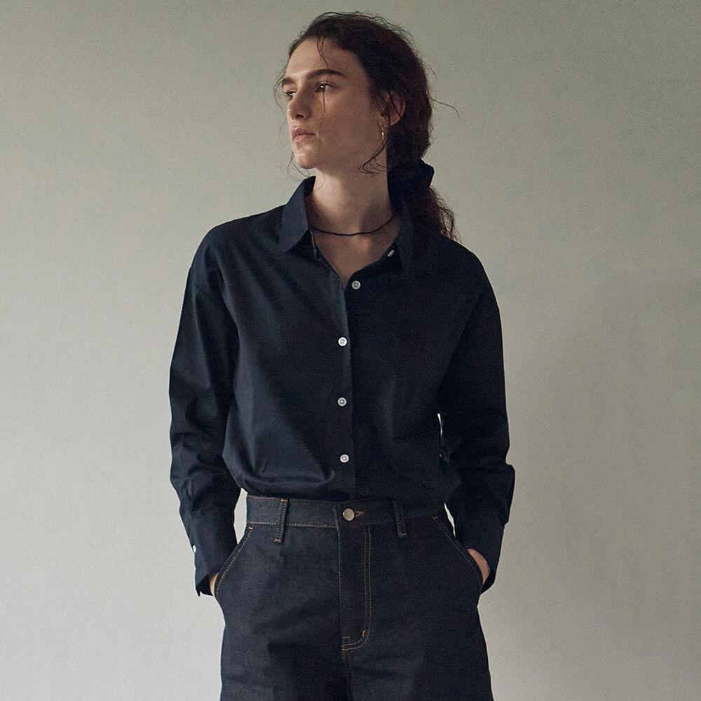 NICOLE STANDARD OXFORD SHIRT_NAVY