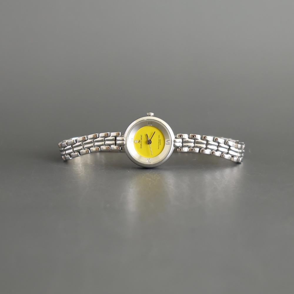 CHARLSLAMANT Round slim metal watch (yellow)