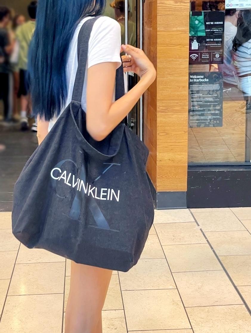 캘빈클라인 데님 CK 빅 로고 남녀공용 에코백 토트백 숄더백 가방