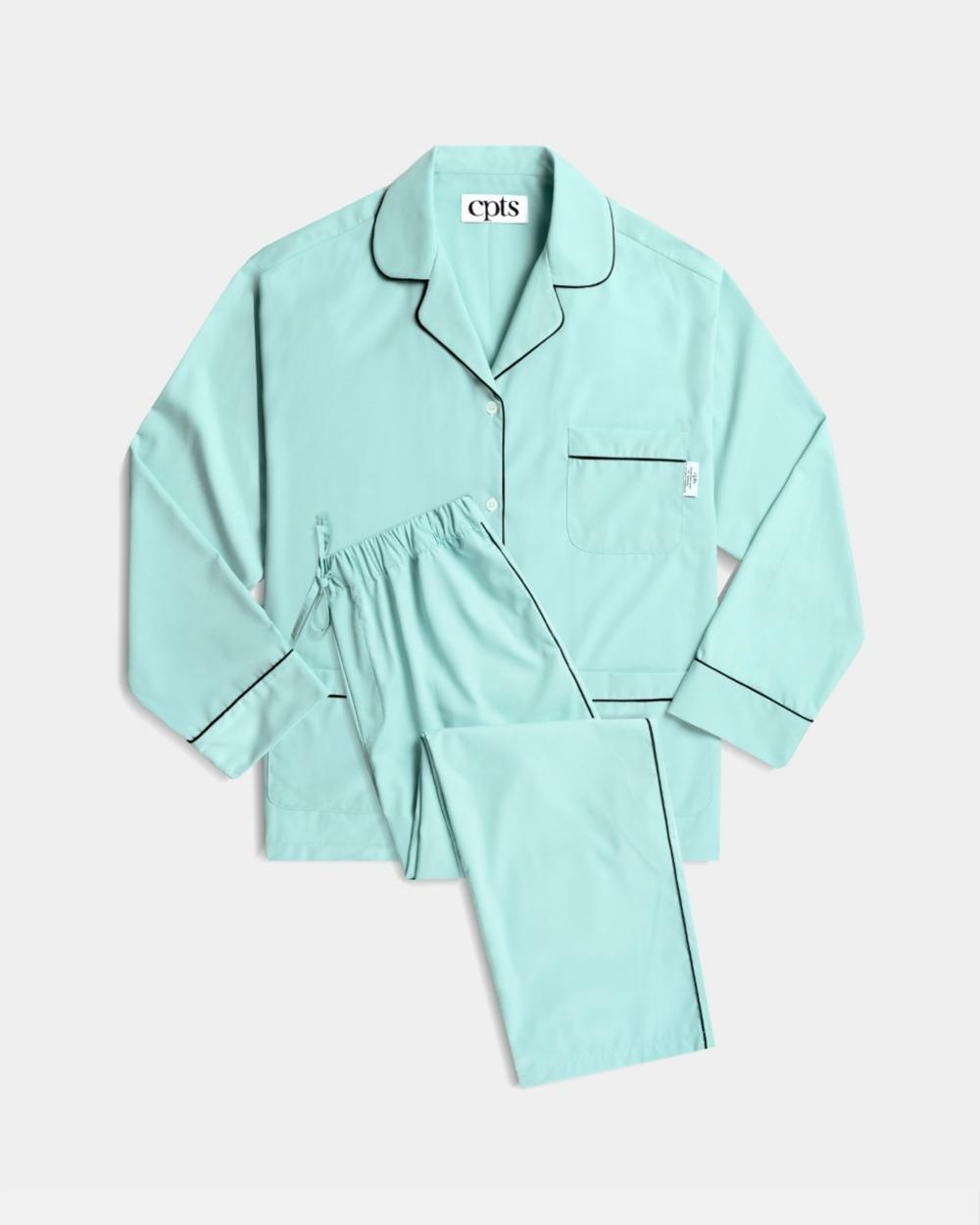 LONG SLEEVED LOUNGE PAJAMAS_PALE GREEN