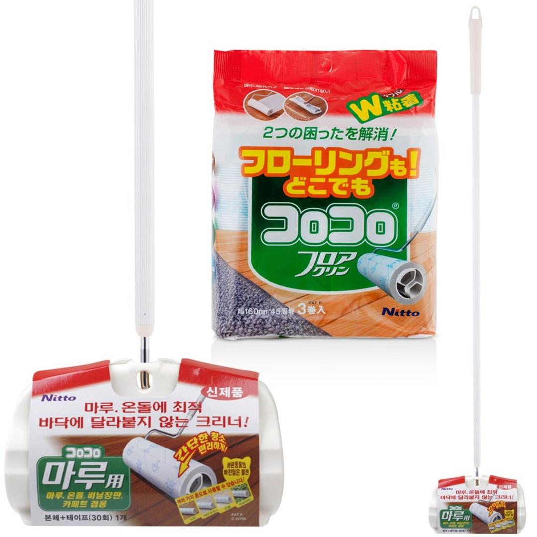 고로고로 마루용 롱 테이프 크리너 본체1개+리필(3개입) - 테이프클리너 | 쿠팡