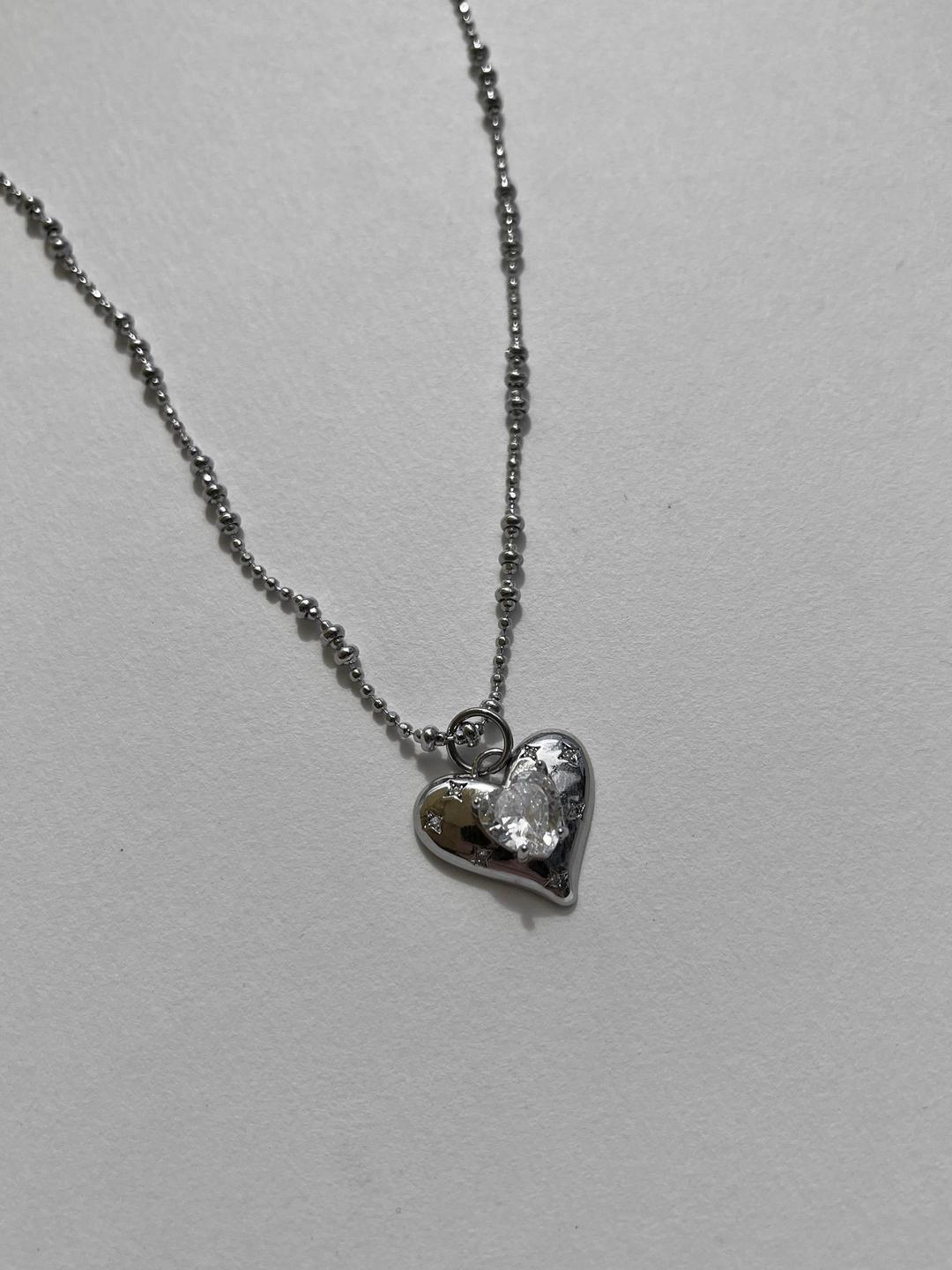 Baked heart necklace