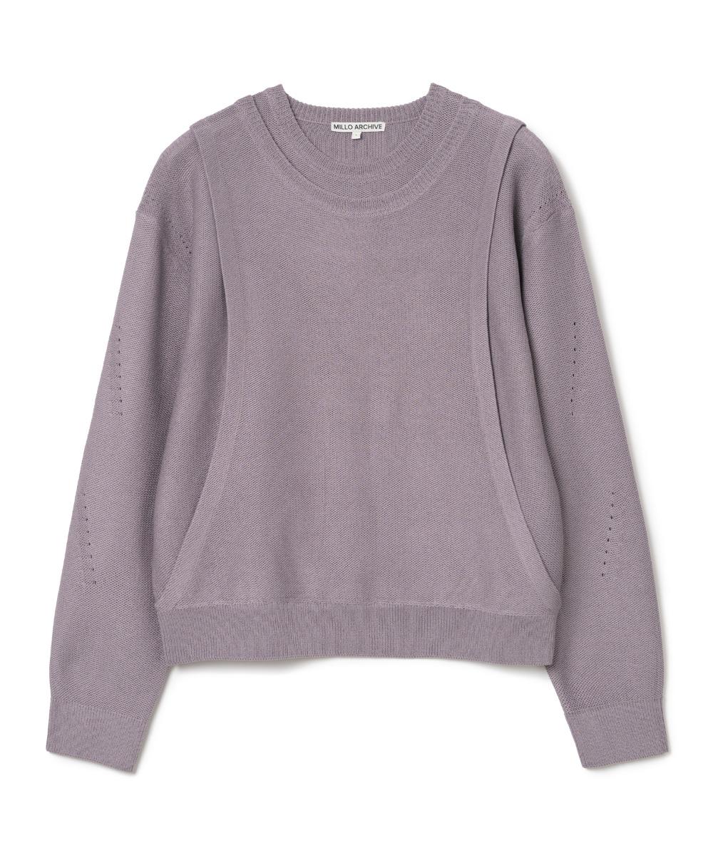 커브드 레이어드 니트 [빈티지 퍼플]