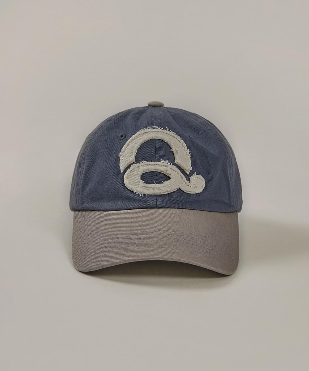 Washed Logo Ball Cap (Blue Grey/Beige)