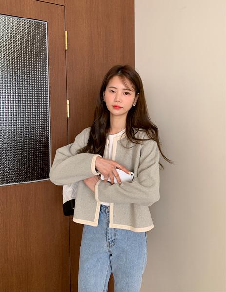 플랫 가디건 (2color)