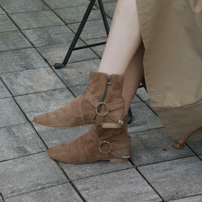 NO. Margaret Ancle Ring Boots _ KHAKI BROWN