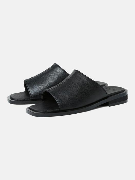 3cm 소가죽 스퀘어토 슬라이드 필립(CR0093BK)