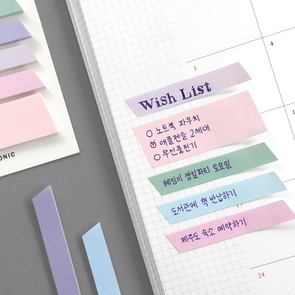 인덱스 스티키 점착 메모 잇 다꾸 다이어리 접착 체크리스트 메모지 북마크 책갈피 스티커