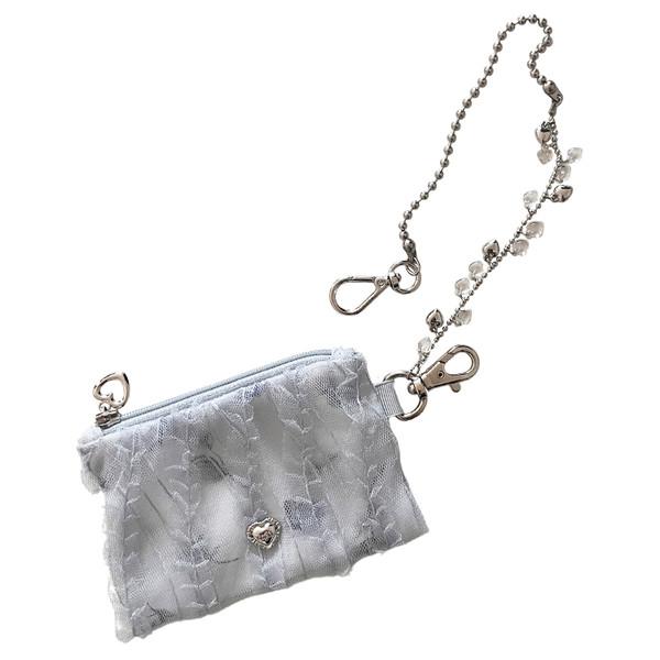 (atta) 비밀에 잠기어 죽다 Pouch Keyring Silver Gray