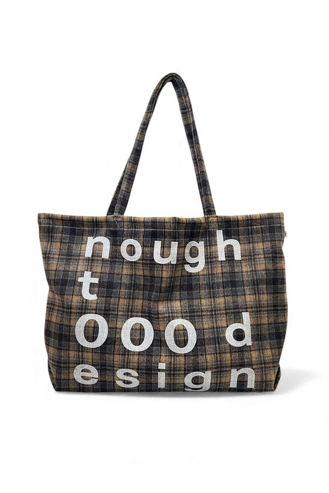 [nought] 000design Check Shopper Bag / Charcoal