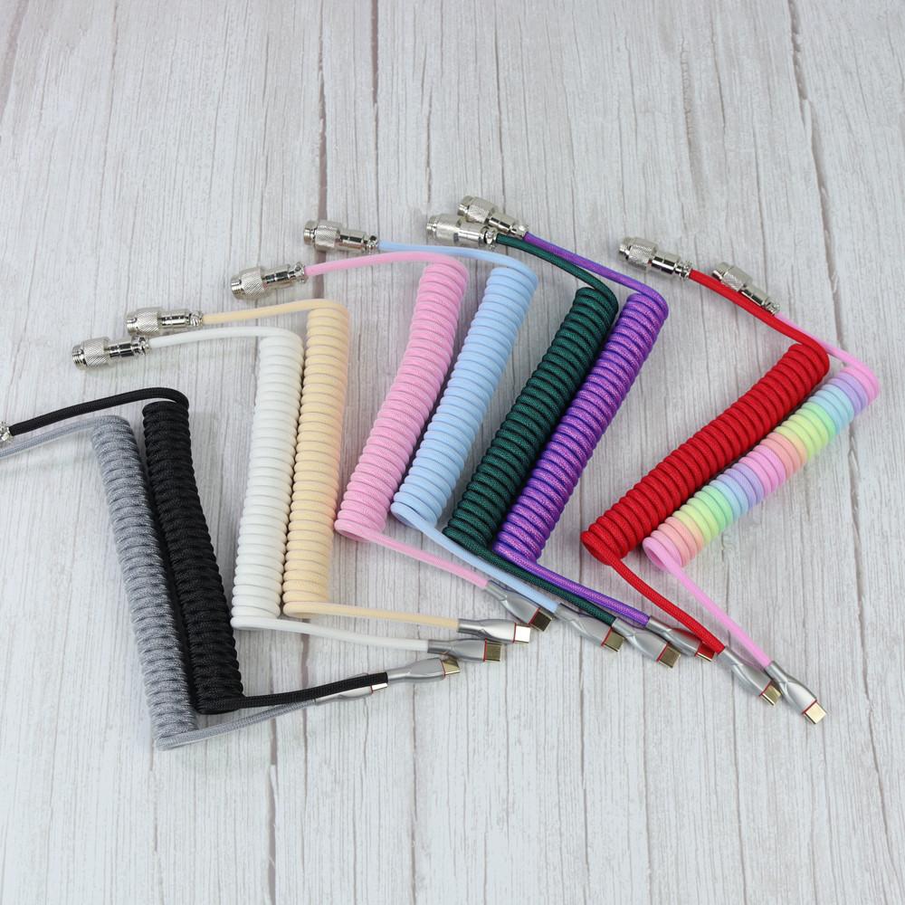 워키 Workey 11컬러 코일형 USB C타입 키보드 항공 케이블