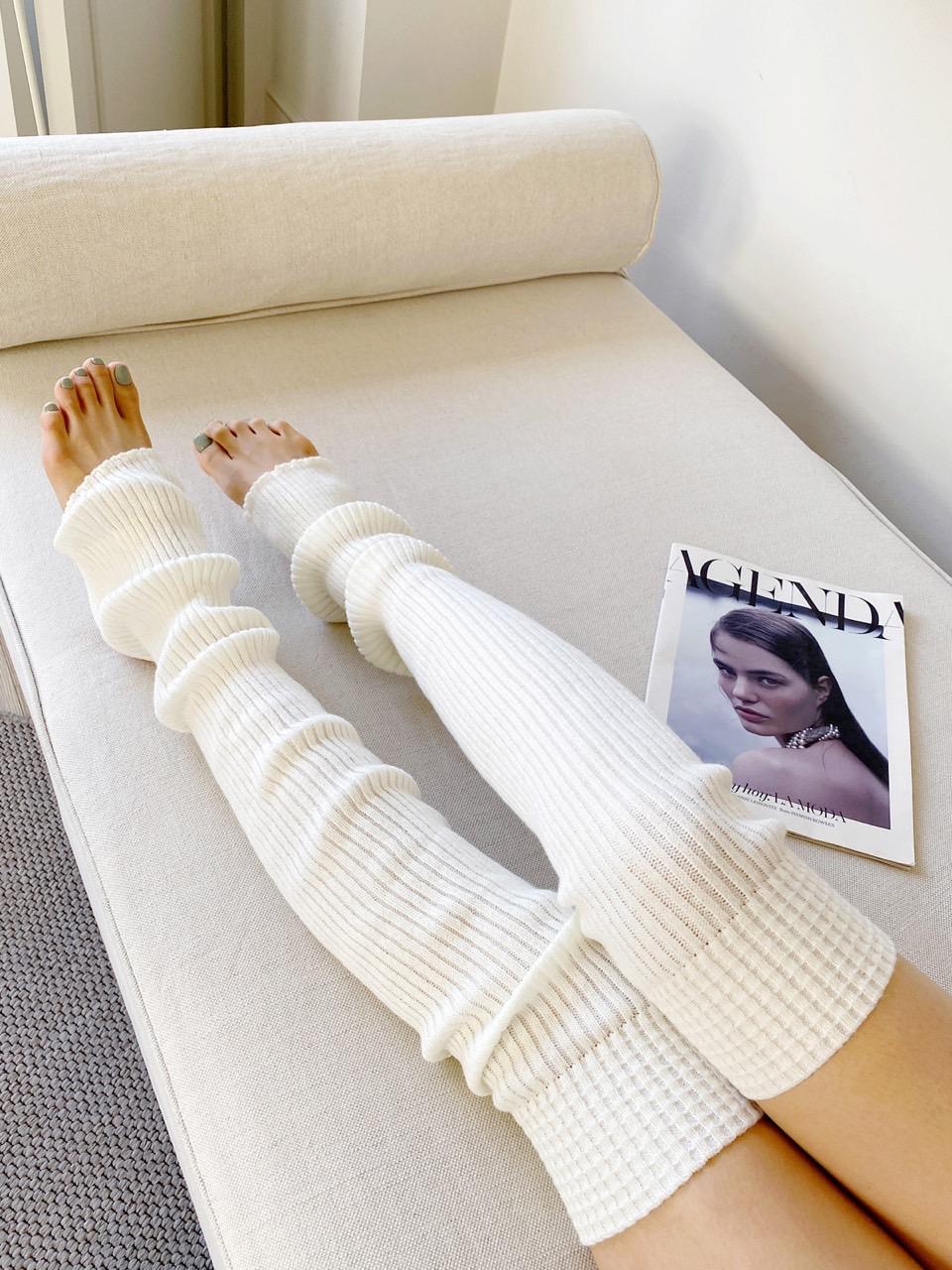 요가 필라테스 레그 워머 발레 니트 고리 발토시