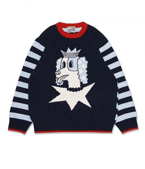CROWN POODLE ST KNIT_NAVY