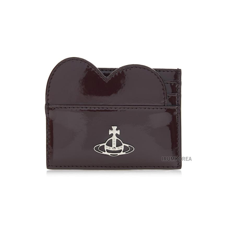 [비비안 웨스트우드] FW24 여성 샤이니 하트 카드지갑 5403000AW L001O D408