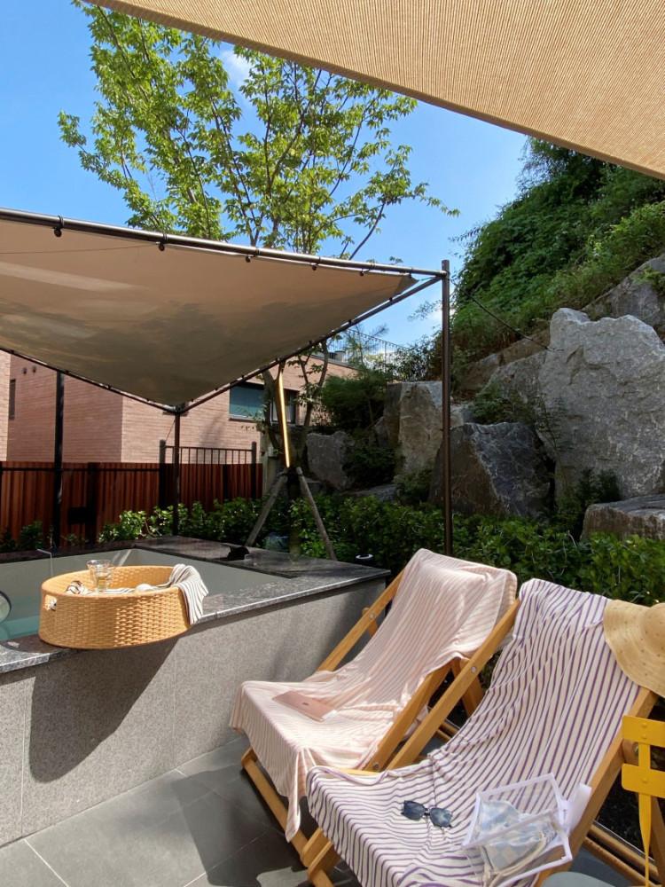 스트라이프 감성 멀티 비치타올 피크닉 매트 큰 목욕 대형 수건 호텔 펜션 물놀이 (6color) 파우치 포함