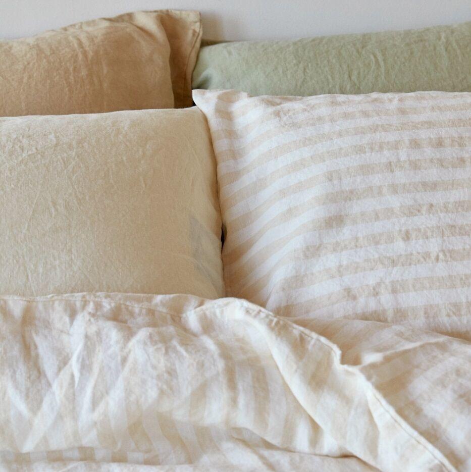 French linen in Vanilla Bedding