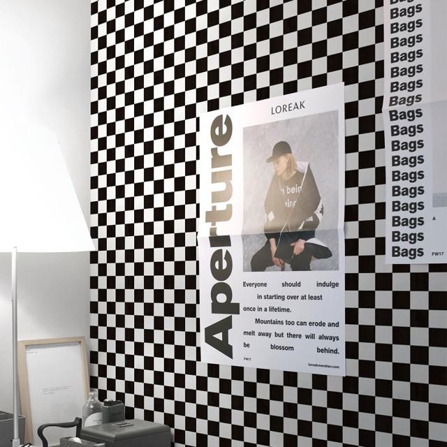 [자체제작] 북유럽 체커보드 인테리어 DIY시트지 WPS-020