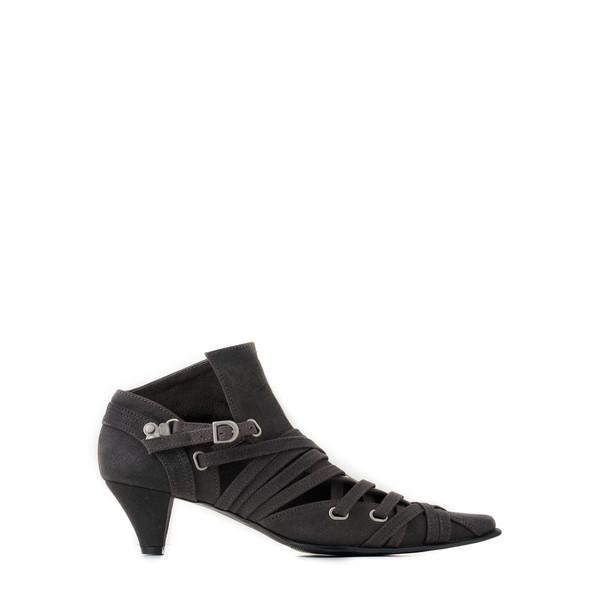 ICONIC WAXED STRAPPY PUMPS 01 GRAY