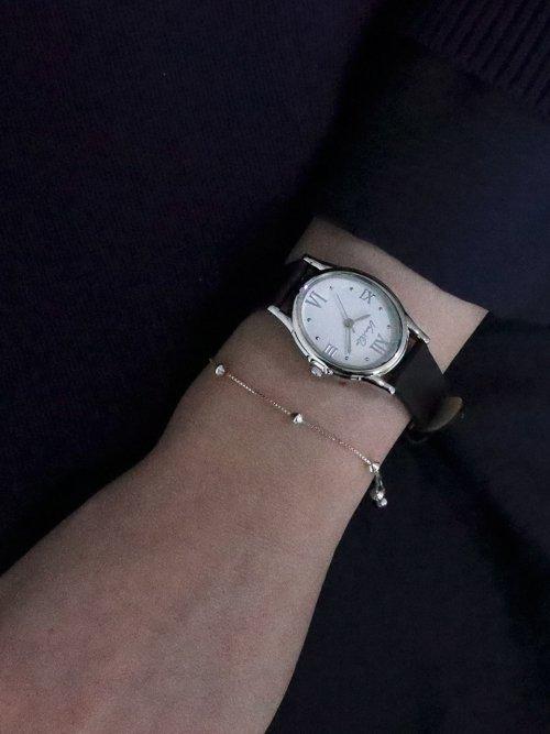 Gem-Silver/Pearl (Black leather)