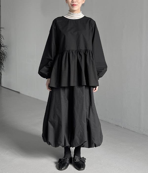 [주문폭주] 벌룬 셔링 블라우스