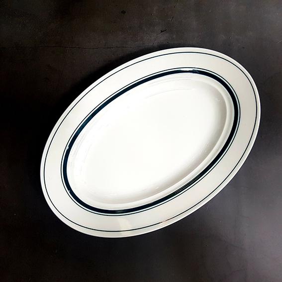 타원접시 그린 26.5cm koyo