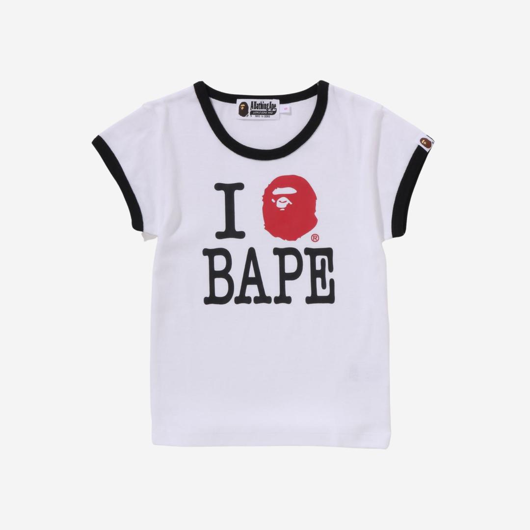 (W) BAPE I Love BAPE Mini T-Shirt White