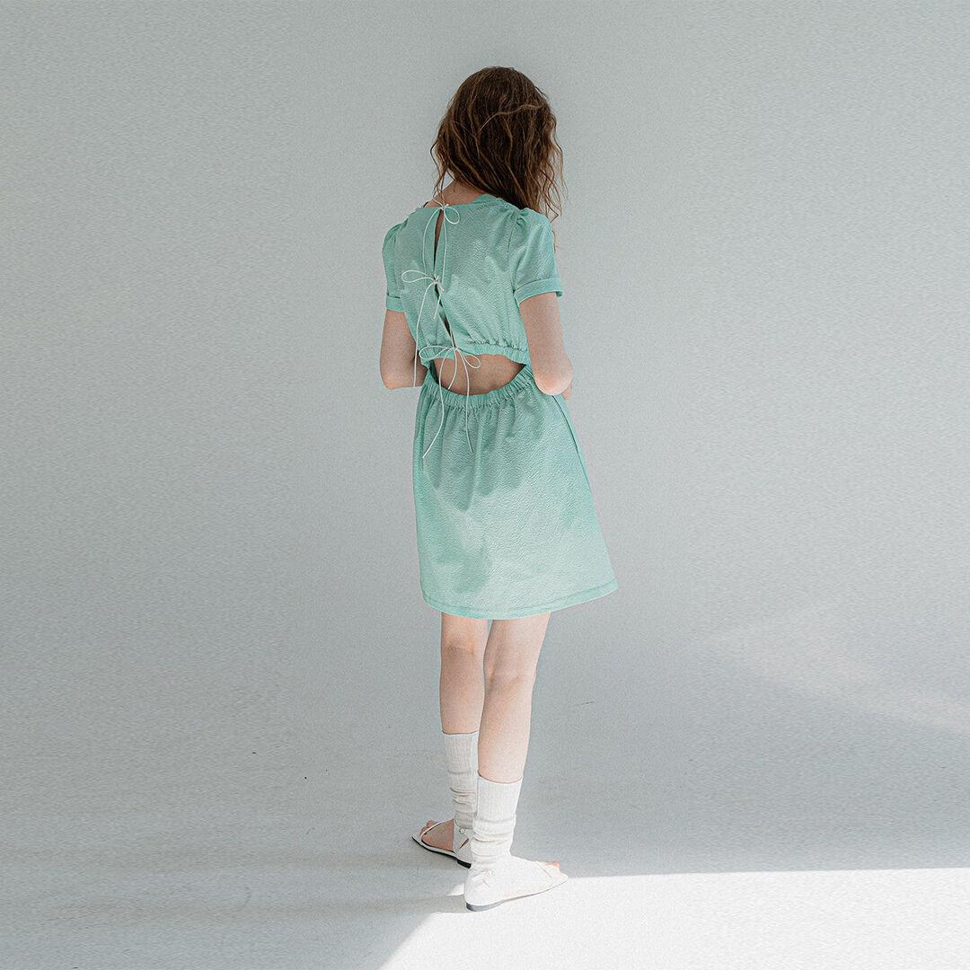 버블 미니 드레스 (민트)