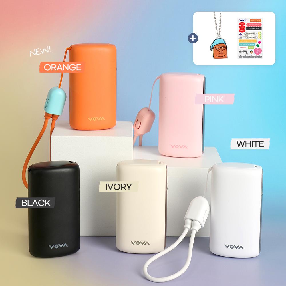 [키링/스티커 증정] 보바 그립 고속충전 보조배터리 10000mAh 키링형 케이블 대용량&초경량 생일/출퇴근/취업/퇴사