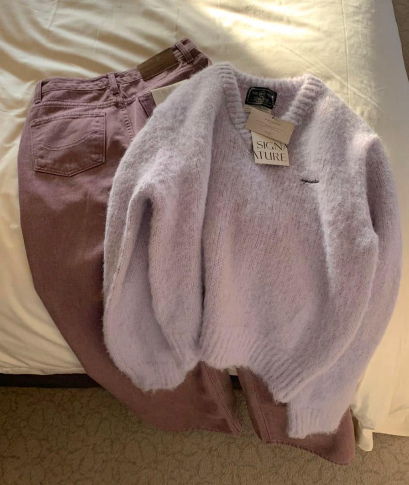 시그니처 코마 니트 (5col) signature 울 브러쉬니트