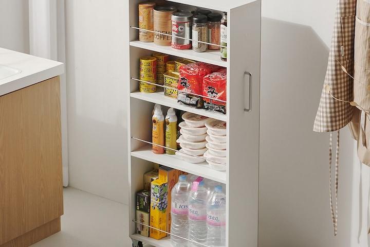 에셀르 슬라이딩 틈새수납장 냉장고 틈새장