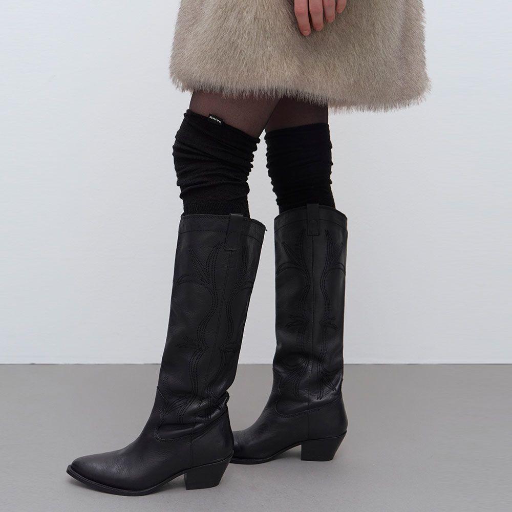 Ribbed Knee-socks VX4WK002_2color