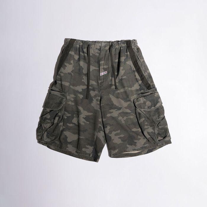 Twill Cargo Half Pants Forest Camo