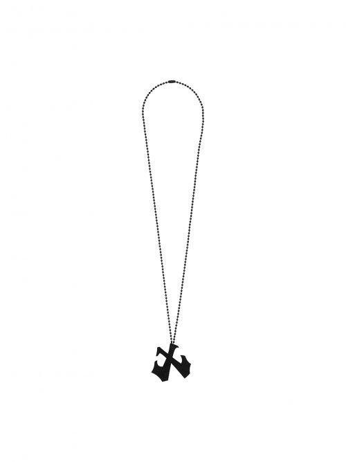 ACRYL LOGO NECKLASE BLACK