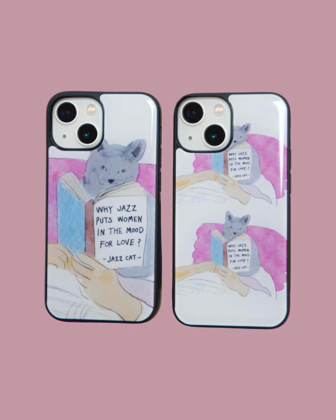 Thinking Cat Phone Case(4 Type.)